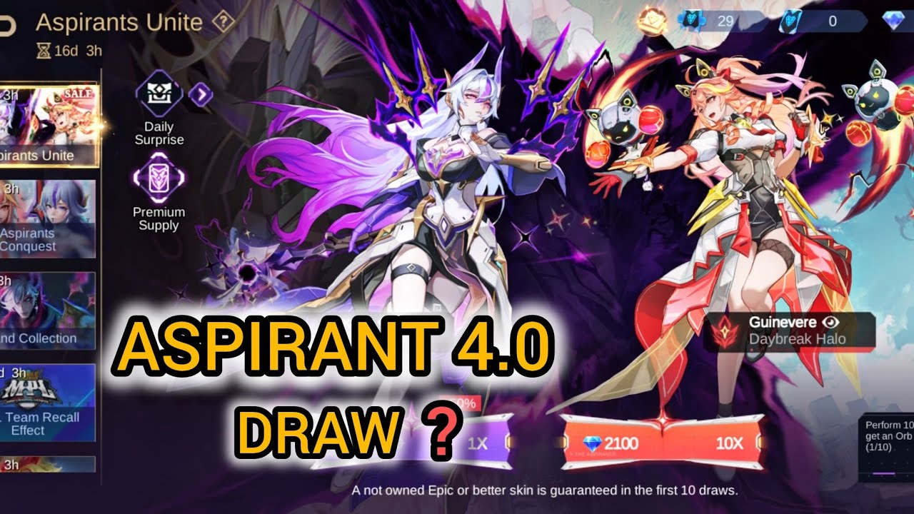 I GOT ASPIRANT SKIN OF GUINEVERE || ASPIRANT 4.0 SKIN DRAW || MLBB