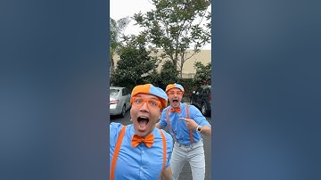 Blippi MEETS Blippi!? How many Blippis do you see? #blippi #shorts