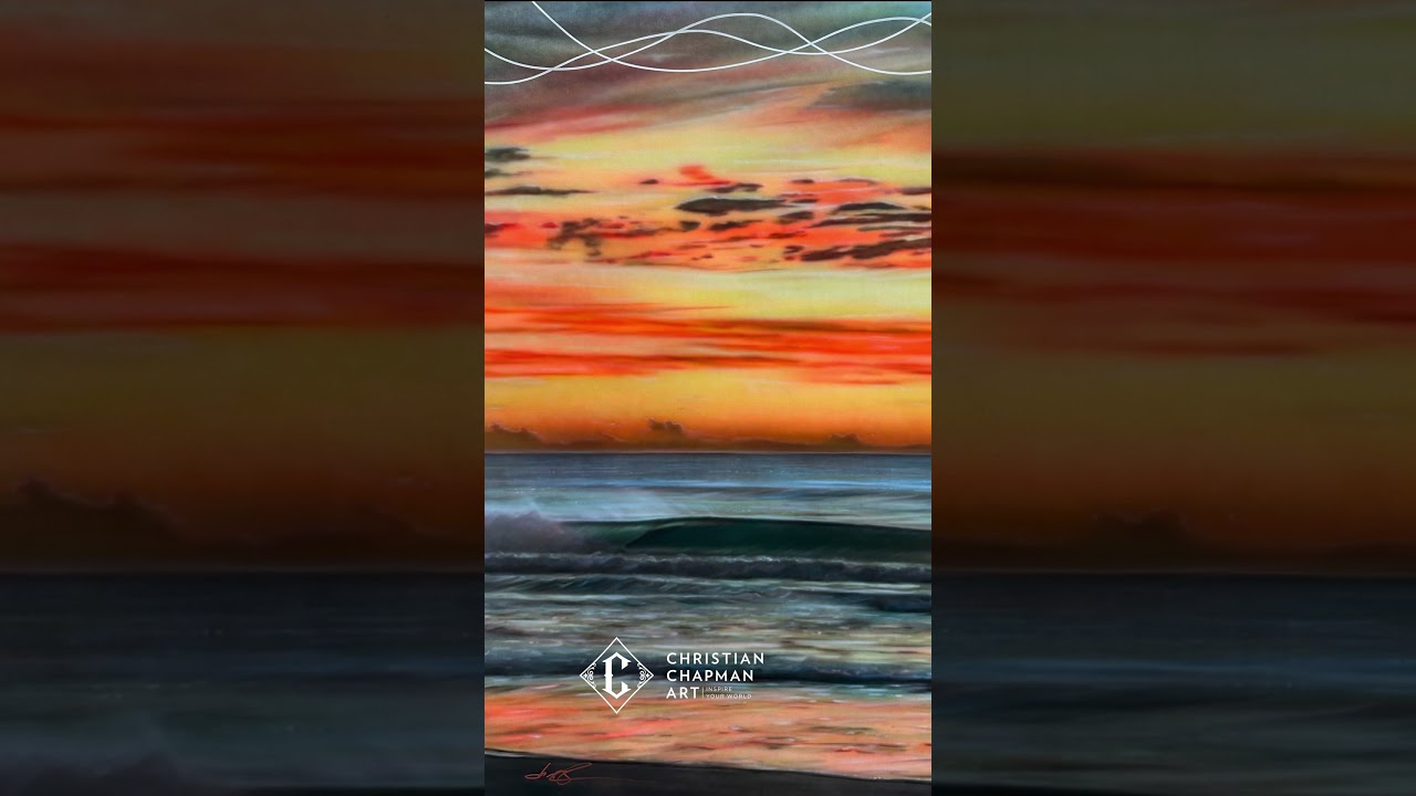 Original Ocean & Sunrise Painting by Christian Chapman