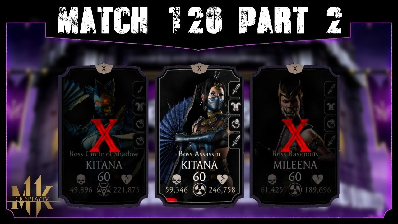 Boss Match 120 Final Part. Dark Queen's Fatal Tower. MK Mobile. 120-134