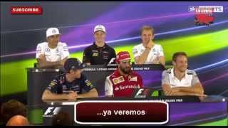 Momento incomodo Fernando Alonso - Rueda de prensa Abu Dhabi 2014 Jueves