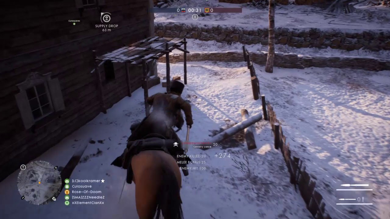 Battlefield™ 1 More lance practice