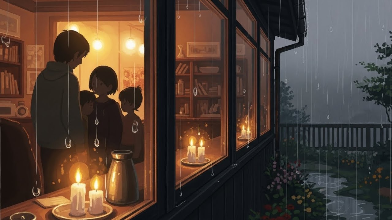 A Rainy Afternoon in My Childhood Home | Warm Tea, Quiet Thoughts, Slow Living, Ghibli Style World