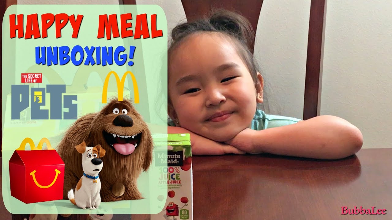Mcdonald's Happy Meal Secret Life of Pets YouTube