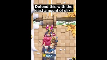 Defend this push with the least amount of elixir. #clashroyale