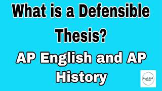 How to Write a Defensible Thesis for AP Lang, AP Lit, and AP History | Coach Hall Writes