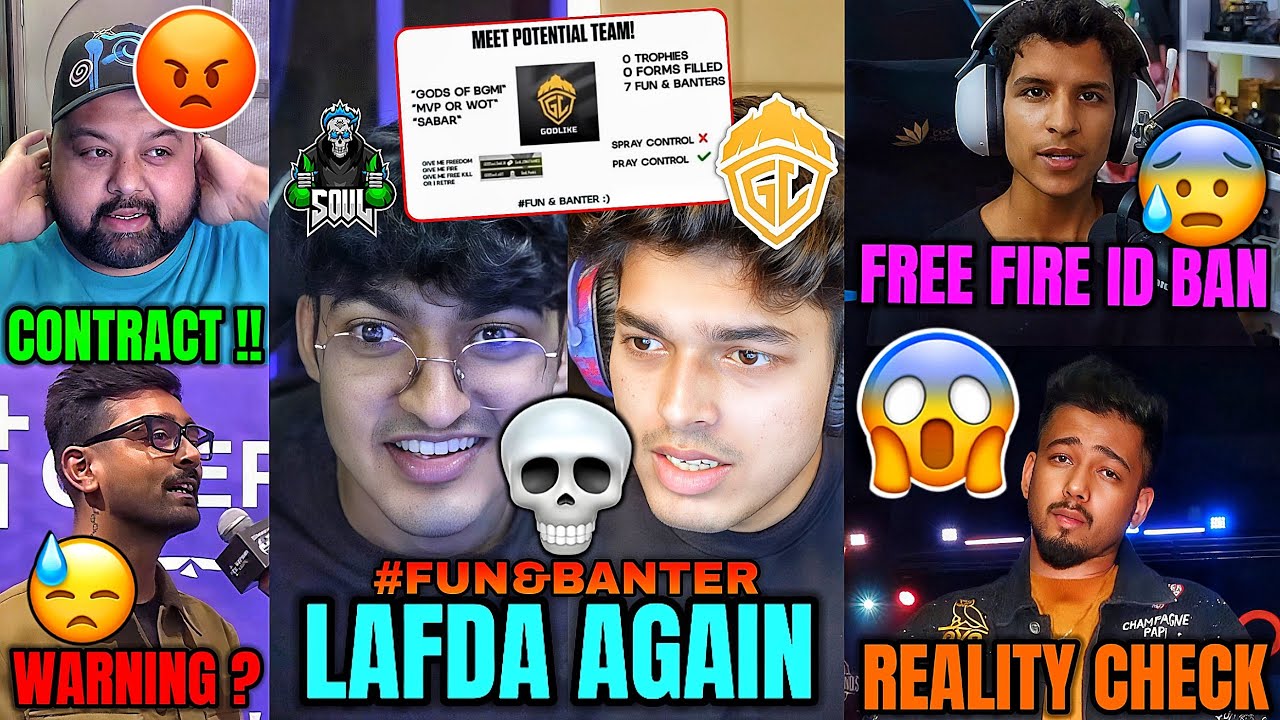 SOUL VS GODLIKE LAFDA GOLDY BHAI ON CONTRACT SCOUT REALITY PIYUSH JOSHI GAMING ID BAN FREE FIRE