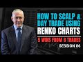 How to scalp and day trade using renko charts session 86 5 wins from 6 trades