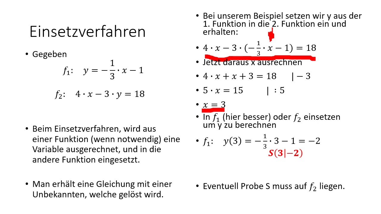 2 Gleichungen Mit 2 Unbekannten Online Lösen