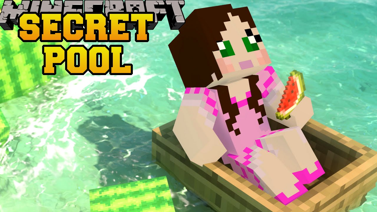 games people play Minecraft: SECRET SWIMMING POOL - HIDDEN BUTTONS 3 - Custom Map