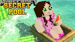 Minecraft: SECRET SWIMMING POOL - HIDDEN BUTTONS 3 - Custom Map