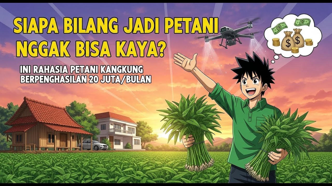 Siapa Bilang Jadi Petani Nggak Bisa Kaya? Ini Rahasia Petani Kangkung Berpenghasilan 20 Juta/Bulan