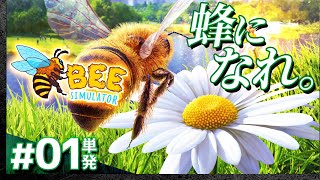 #01【単発実況】ハチになれ。「ミツバチシミュレーター」【BEE Simulator】【髭熊猫】
