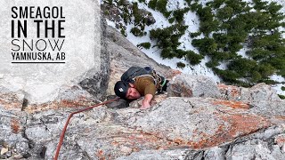 Smeagol in the Snow - 5.9 3 Pitches - Yamnuska, AB