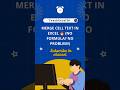 Merge Cells in Excel 🔥 One Shortcut You Must Know! #ytshorts