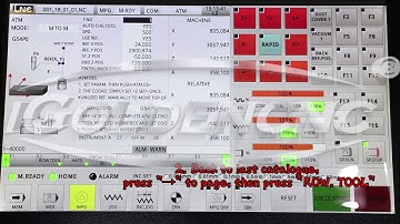 LNC control system - How to calibrate the tool changing position