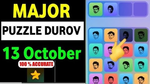 13 October Major puzzle durov Solved Today | Major Daily combo card 13 October
