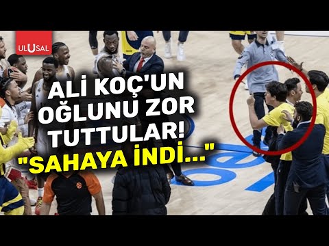 Fenerbahçe Monaco basketbol maçında Ali Koç'un oğlunu zor tuttular | ULUSAL HABER
