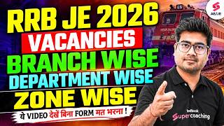 RRB JE 2026 Notification RRB JE Notification 2026 RRB JE Zone Wise Vacancy RRB JE Vacancy 2026
