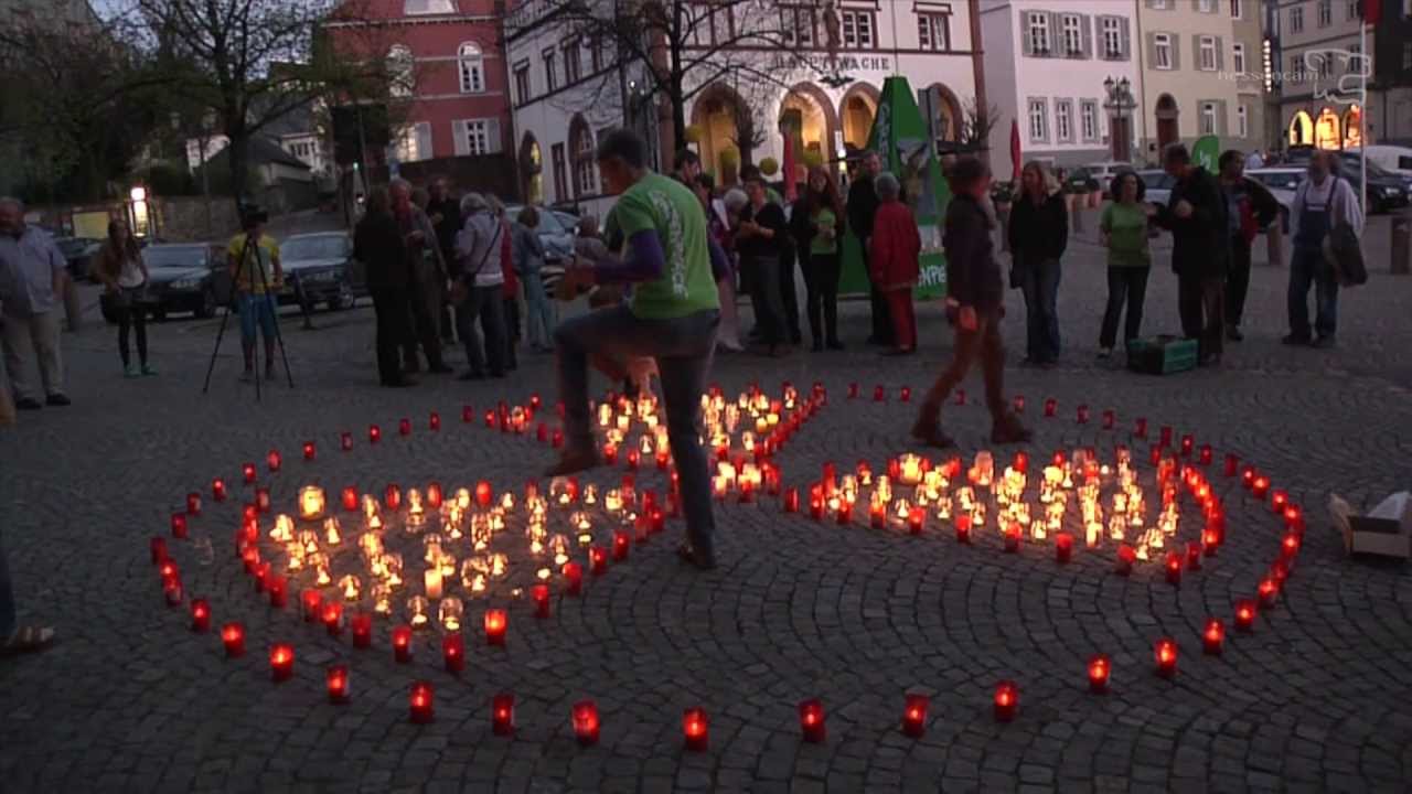 Kerzenaktion für Tschernobyl und Fukushima