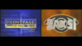 Frontpage: Ulat ni Mel Tiangco   Saksi new timeslot plug - July 15, 2002