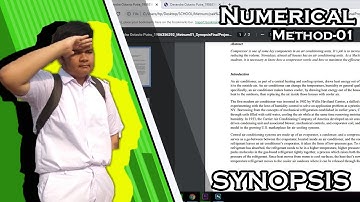Numerical Method-01 Final Project | Synopsis