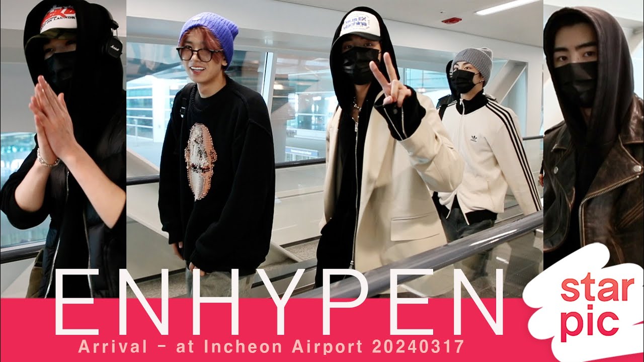 '피곤해도 멋진 엔하이픈!' [STARPIC] / ENHYPEN Arrival - at Incheon Airport 20240317