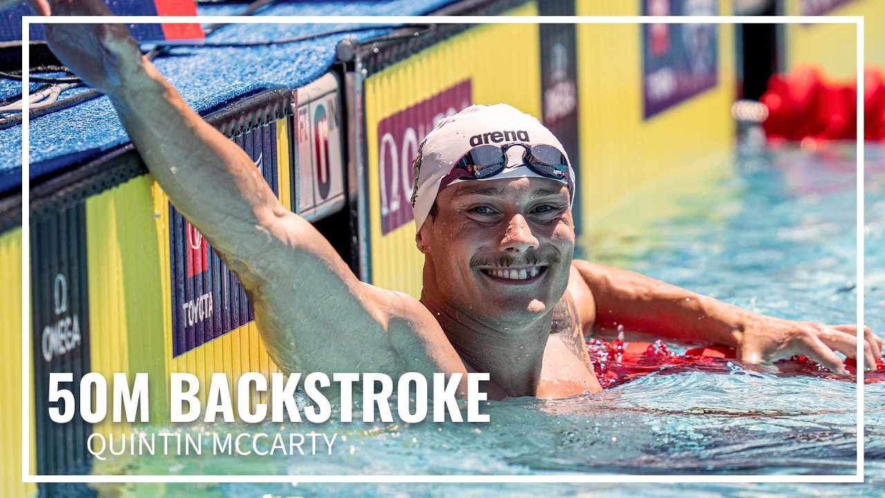 Quintin McCarty Wins by .02 in 50M Backstroke | 2026 Toyota National Championships