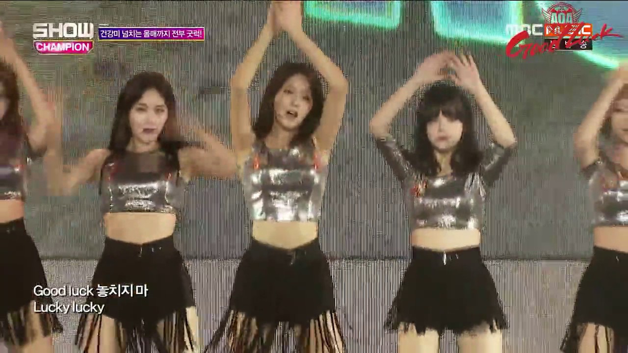 160903 AOA Good Luck + Heart Attack @ MBC Show Champion In Manila