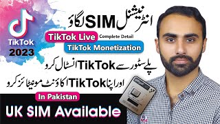 How to Monetize TikTok Account in Pakistan with International SIM | International SIM for TikTok screenshot 1