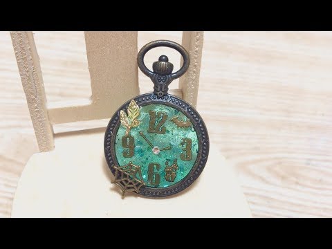 森の中の懐中時計 ハンドメイド UVレジン 初心者 In the forest Pocket watch handmade UVresin beginner