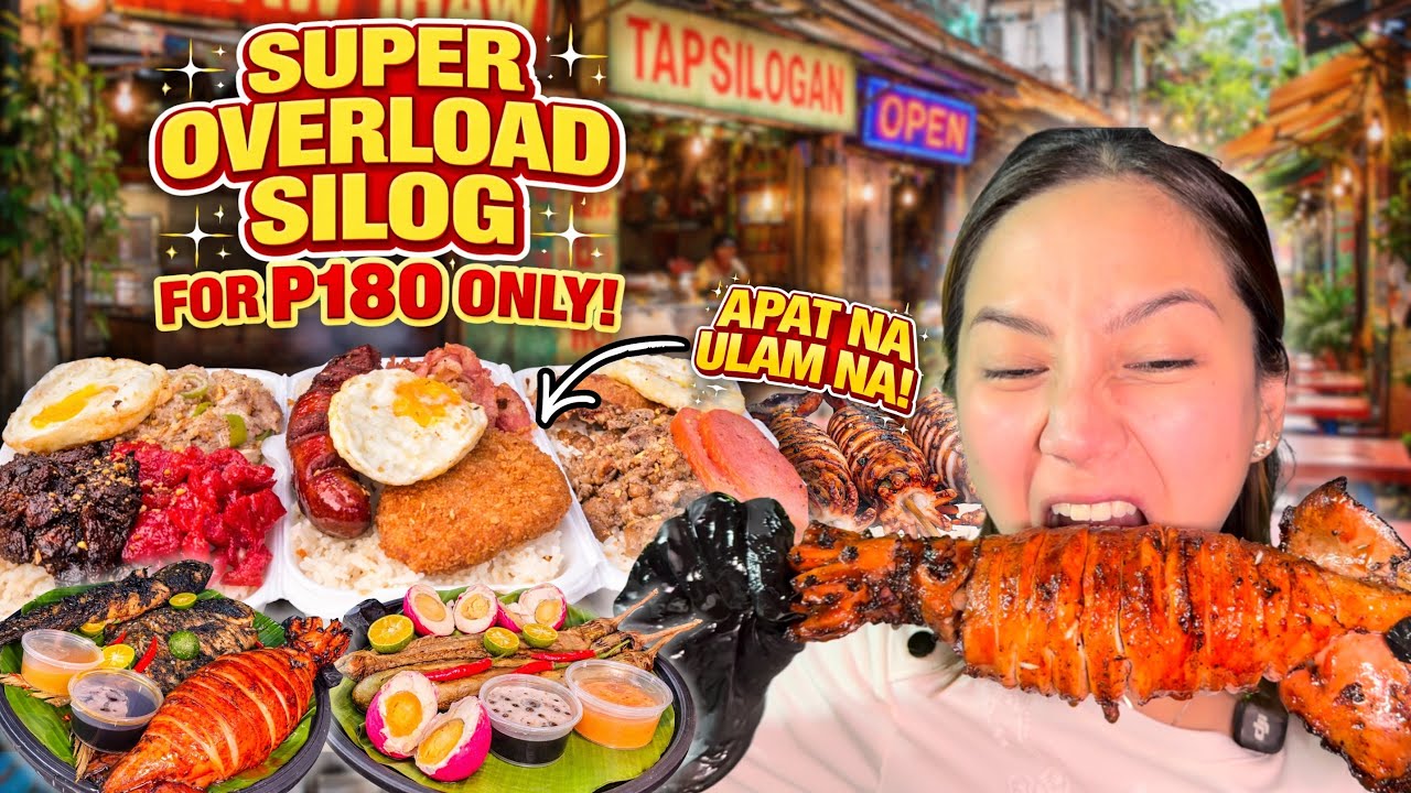 30 Years na Relyenong BBQ GIANT Pusit + Super OVERLOADED Silog Meals | MUST TRY Foodtrip in Manila