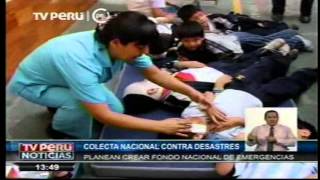 TV PERÚ  informa sobre Colecta:AUXLIO para DESASTRES