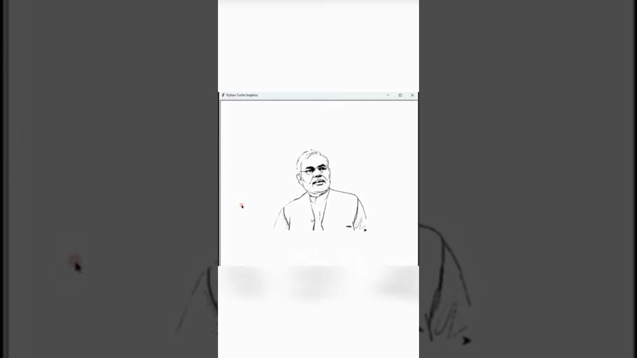 Pm Narendra Modi by Python turtle 🐢 program||||