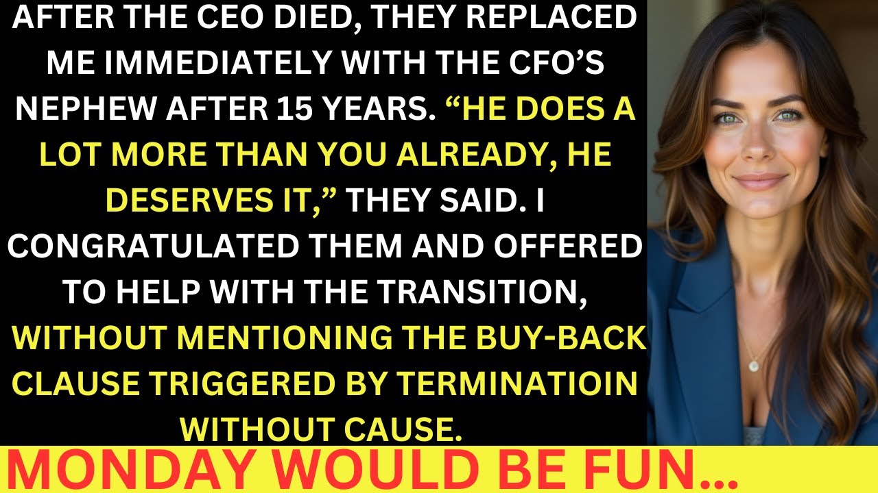 After The CEO Died And They Replaced Me Immediately With The CFO's Nephew, I Didn't Mention The...