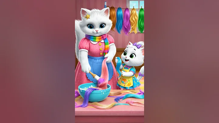 Video 11515631: persian cat mother, white persian cat, kittens golden cats, cat kitten playing