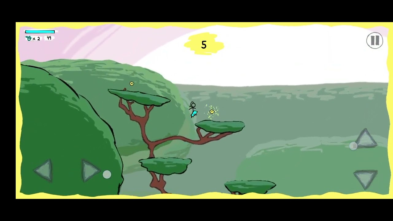 Jumps on frogs in canopy forest. Fancy pants adventure # 3.