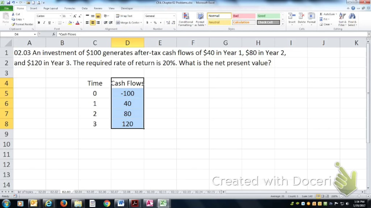 CFA Chapter 2 Problem 3 - YouTube