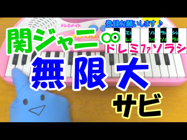 サビだけ【無限大】関ジャニ∞ 1本指ピアノ 簡単ドレミ楽譜 超初心者