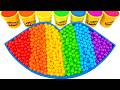 Satisfying Video | How To Make Rainbow Lip Bathtub With Mixing Beads Cutting ASMR | Magic Sand B
