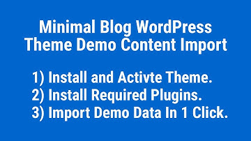Minimal Blog WordPress Theme Import Demo Content [PRO]