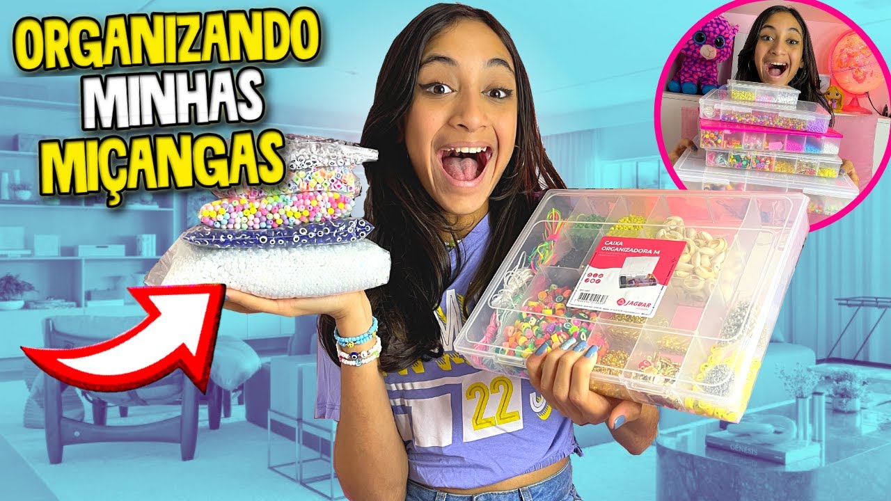 ORGANIZANDO MINHA NOVA CAIXA DE MIÇANGAS | O MUNDO DE LARISSA