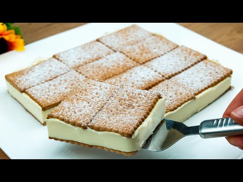 Just yogurt and biscuits! Healthy and delicious dessert! No baking
