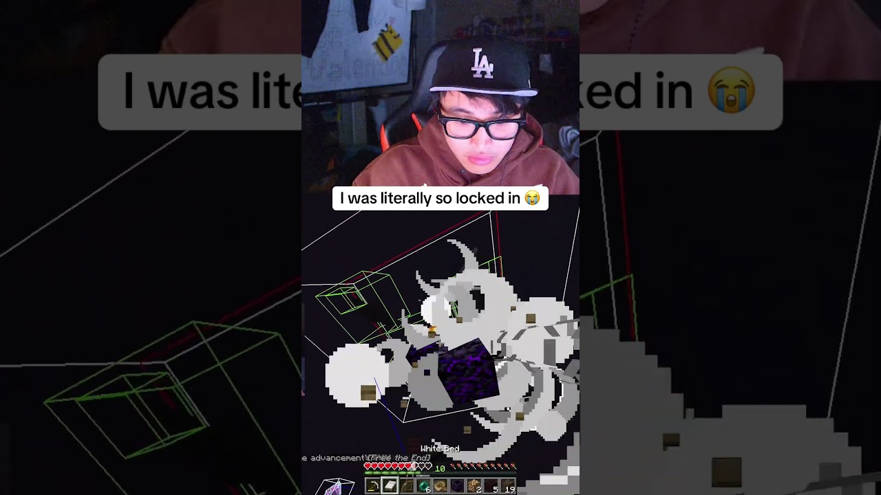 I was literally so locked in 😭 #Minecraft #streamer #speedrun #airkirby #gaming
