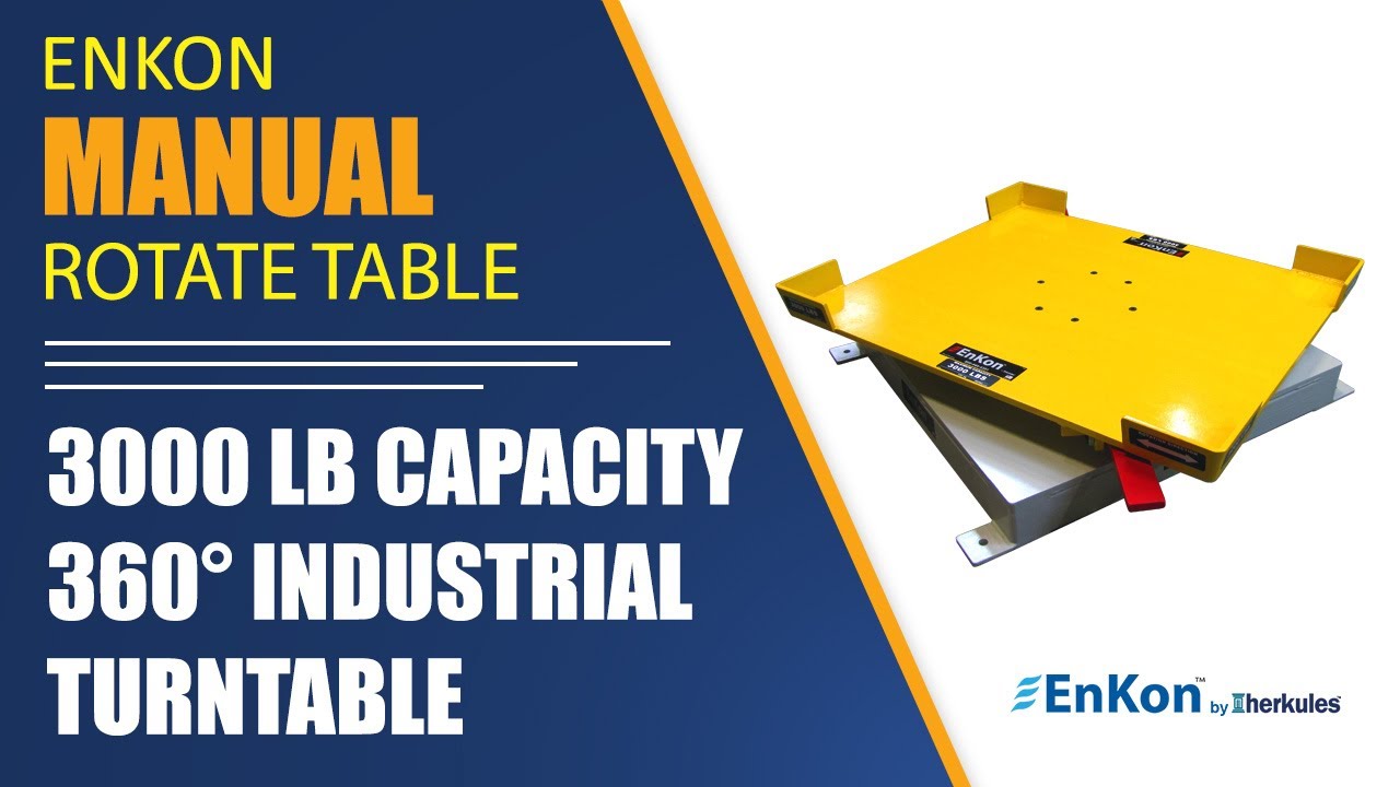 v1059 01 enkon custom manual 360 degree rotate industrial turntable 3000 capacity material handling