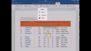 Word for iPad Tables - Repeat Headers and Alignment