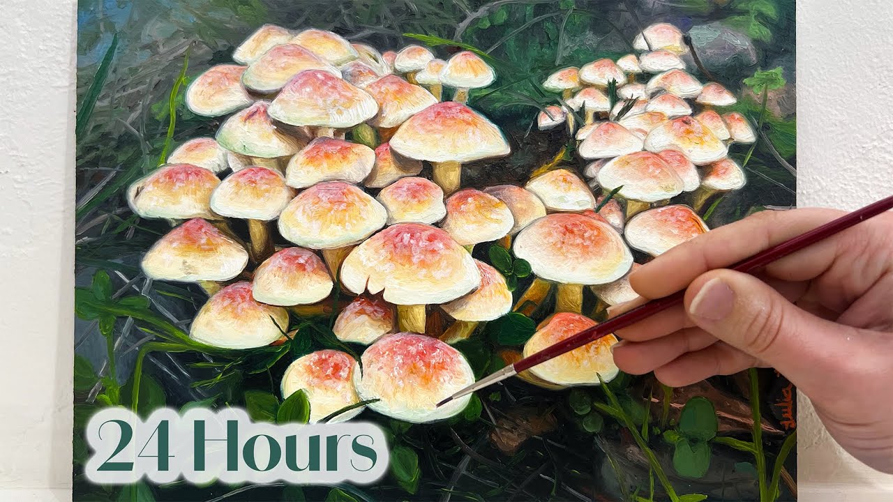 Mushroom Painting Time-Lapse
