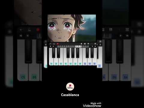 عزف بالبيانو اغنية قاتل الشياطين موت هاشيراما اللهب