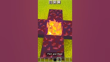 Mini nether portal in Minecraft #shorts #shortvideo