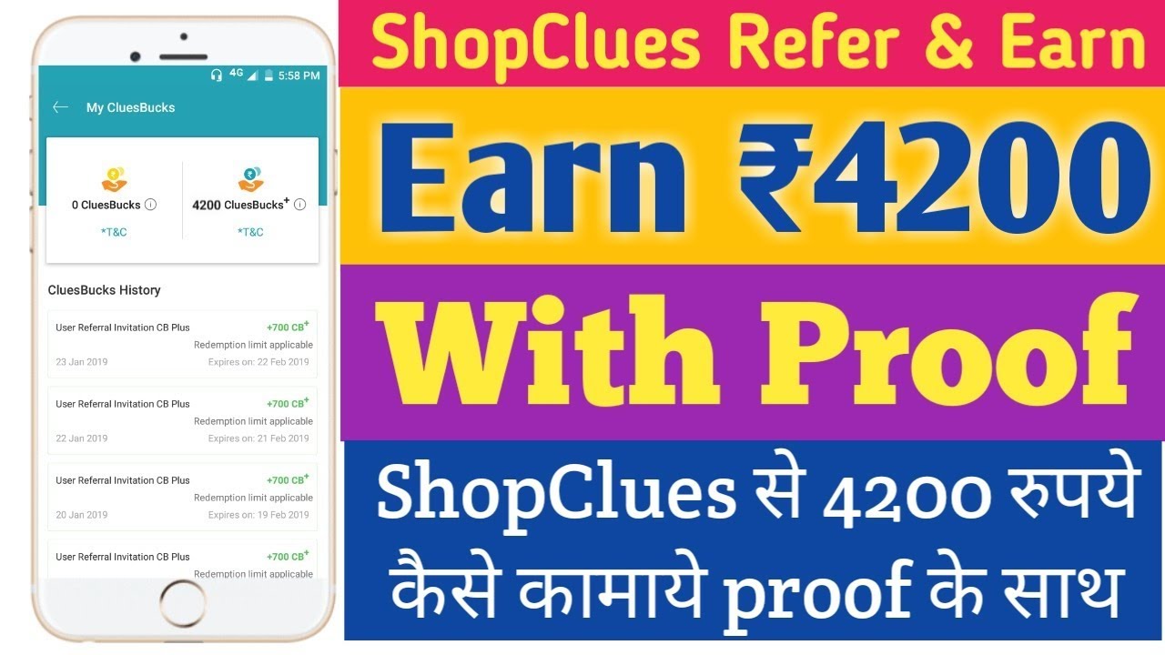 how to Earn ShopClues ₹4200 earn, ShopClues ₹4200 with Proof ShopClues highest earning proof.